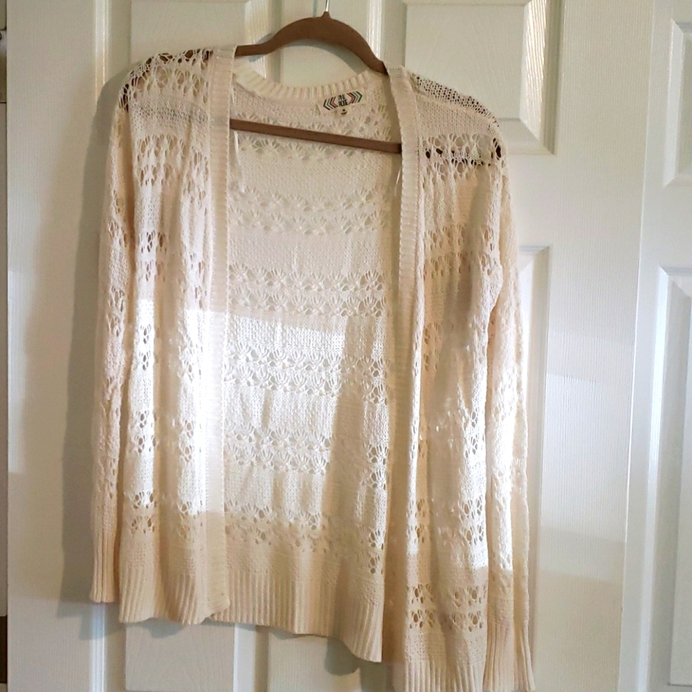 White crochet cardigan